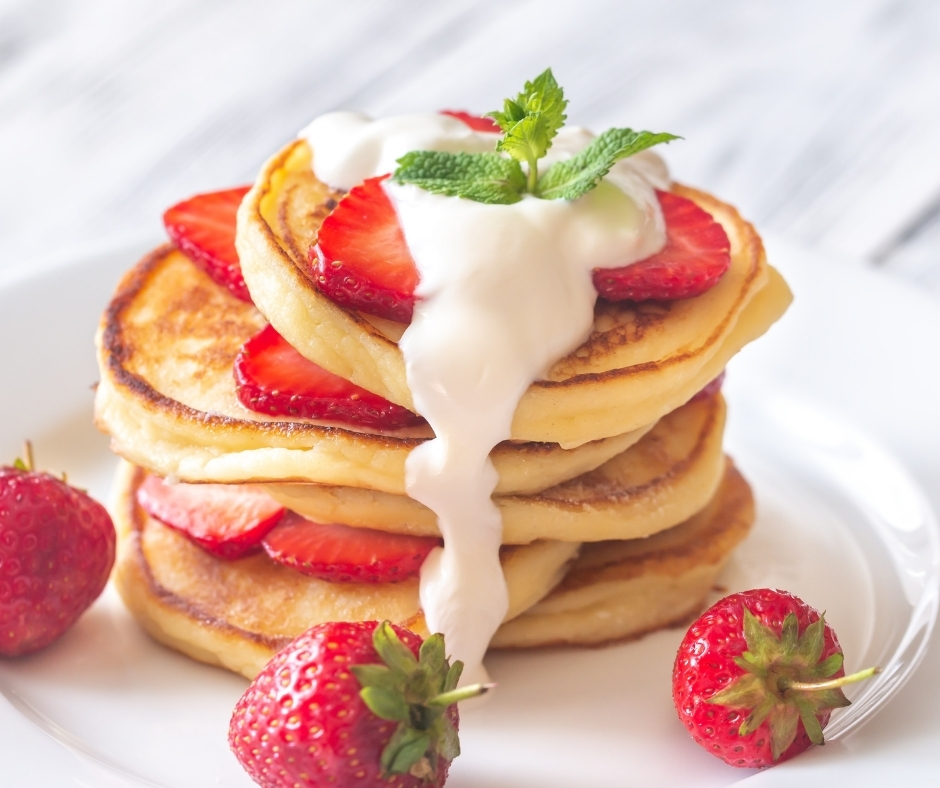 Gluten Free Vanilla Pecan Ricotta Pancakes