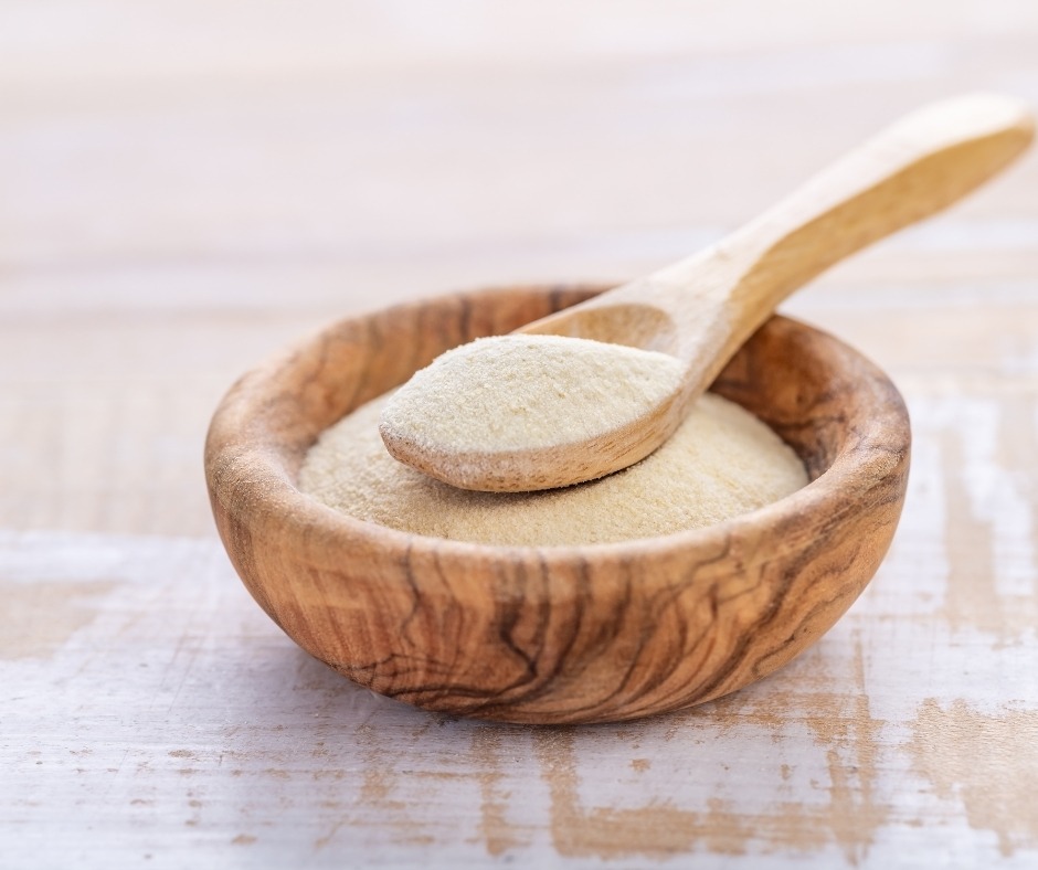 Xanthan gum in a bowl.