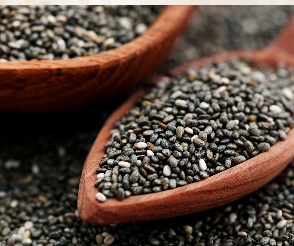 Chia seeds, one of the best gluten-free binders in a bowl. 