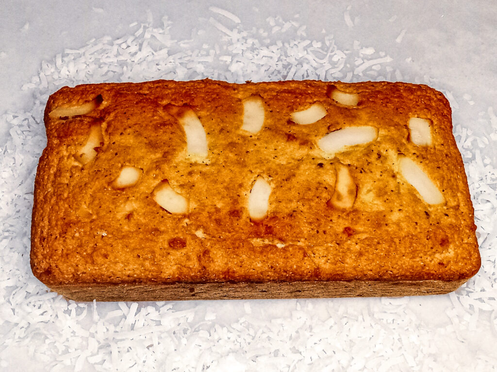 Jelly Coconut Bread with shredded coconut