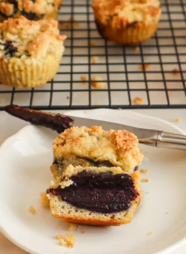Blueberry Butter Crumb Muffins