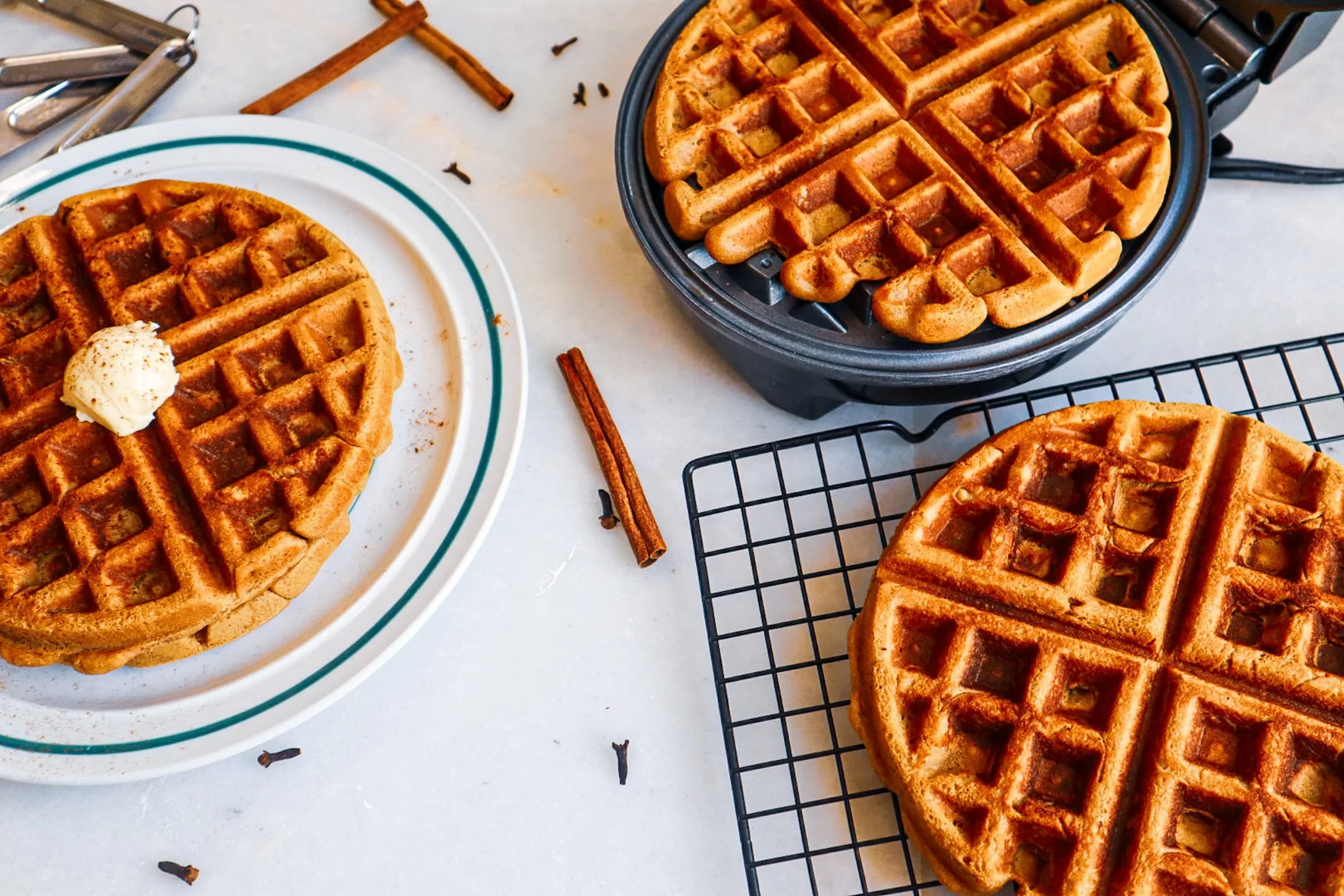 Gluten-Free Gingerbread Waffles
