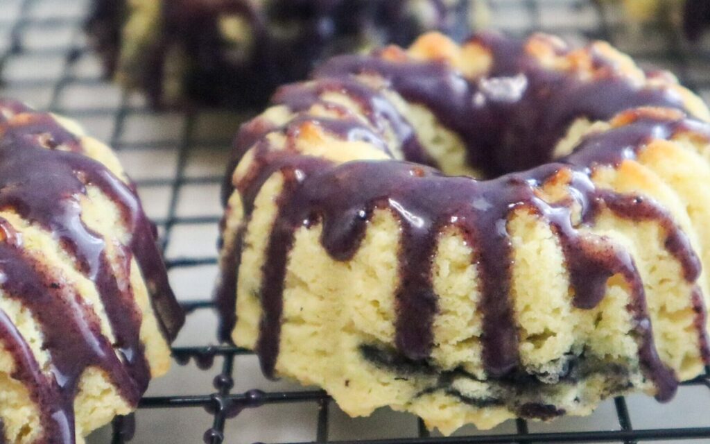 Blueberry Butter Mini Bundt Cake