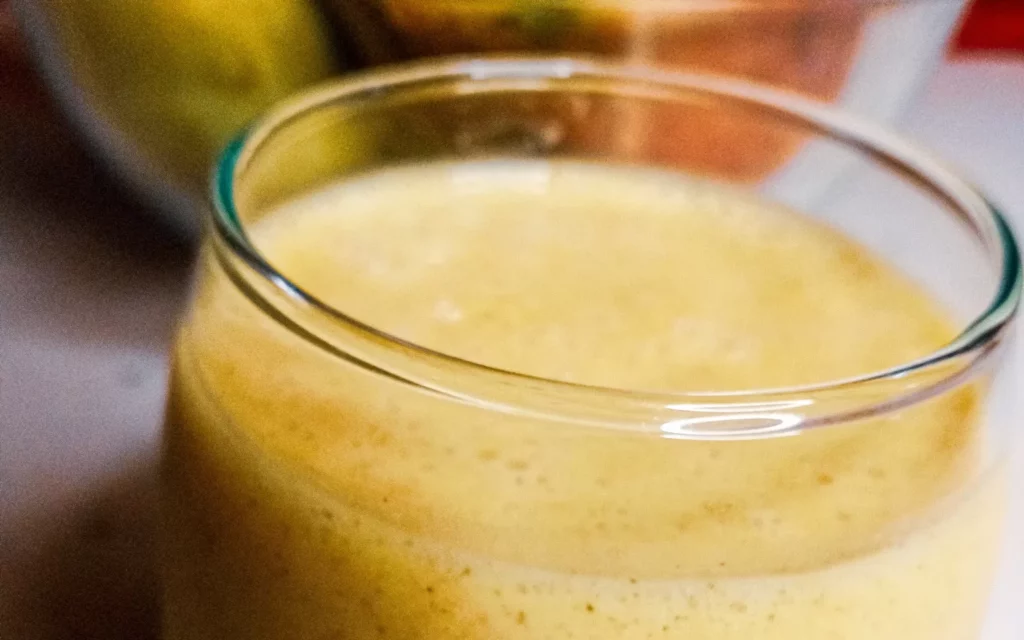 Mango smoothie In a glass