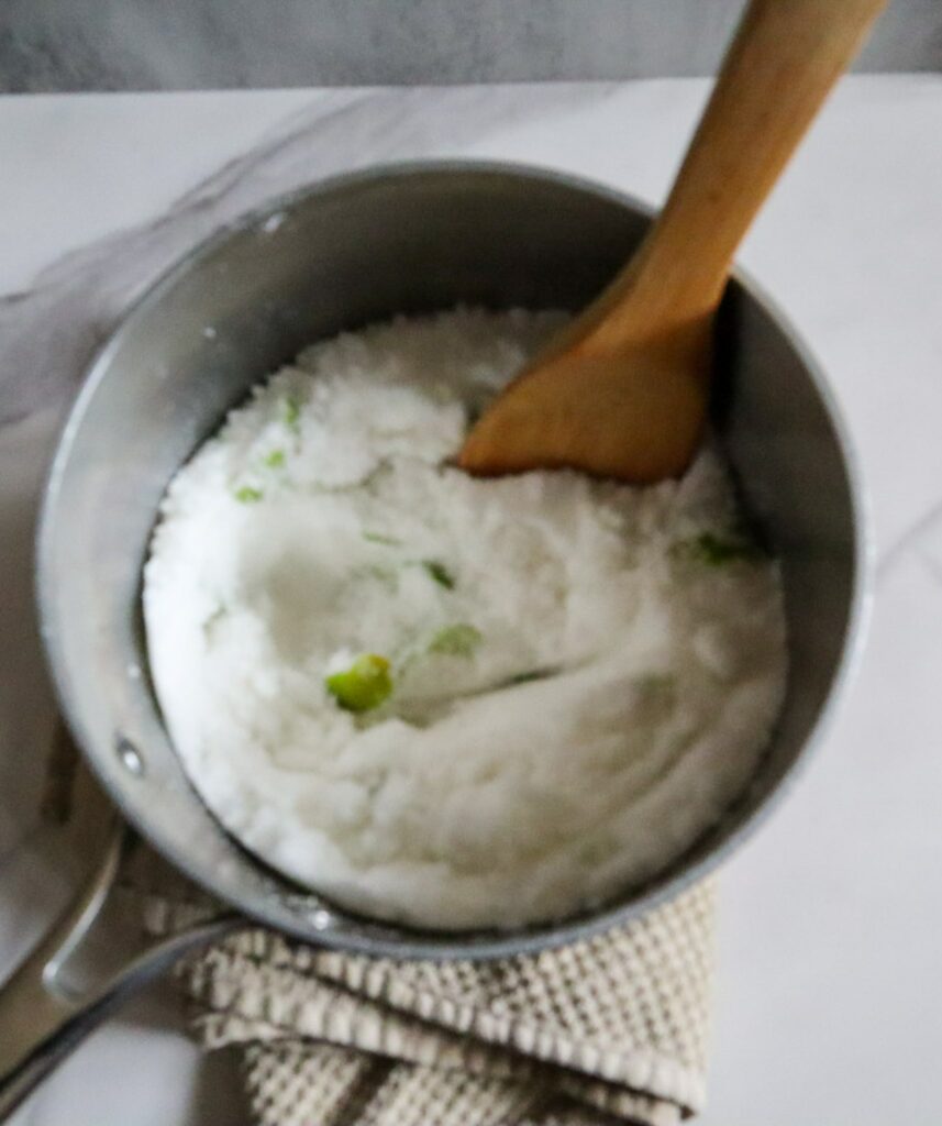Lime peel and sugar-free sweetener for Sparkling Cranberry Lime Switcha