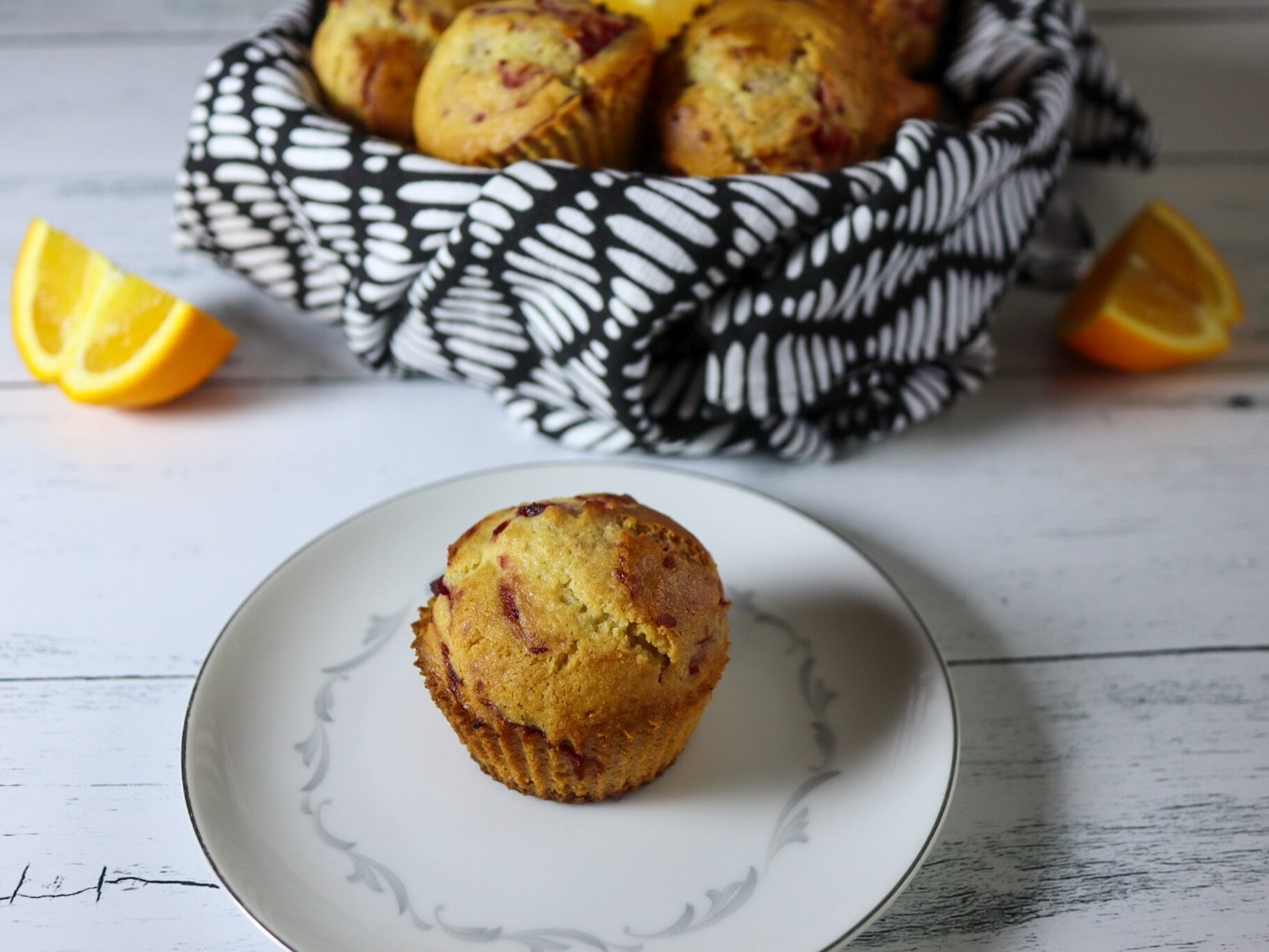 Gluten-free cranberry orange muffins.